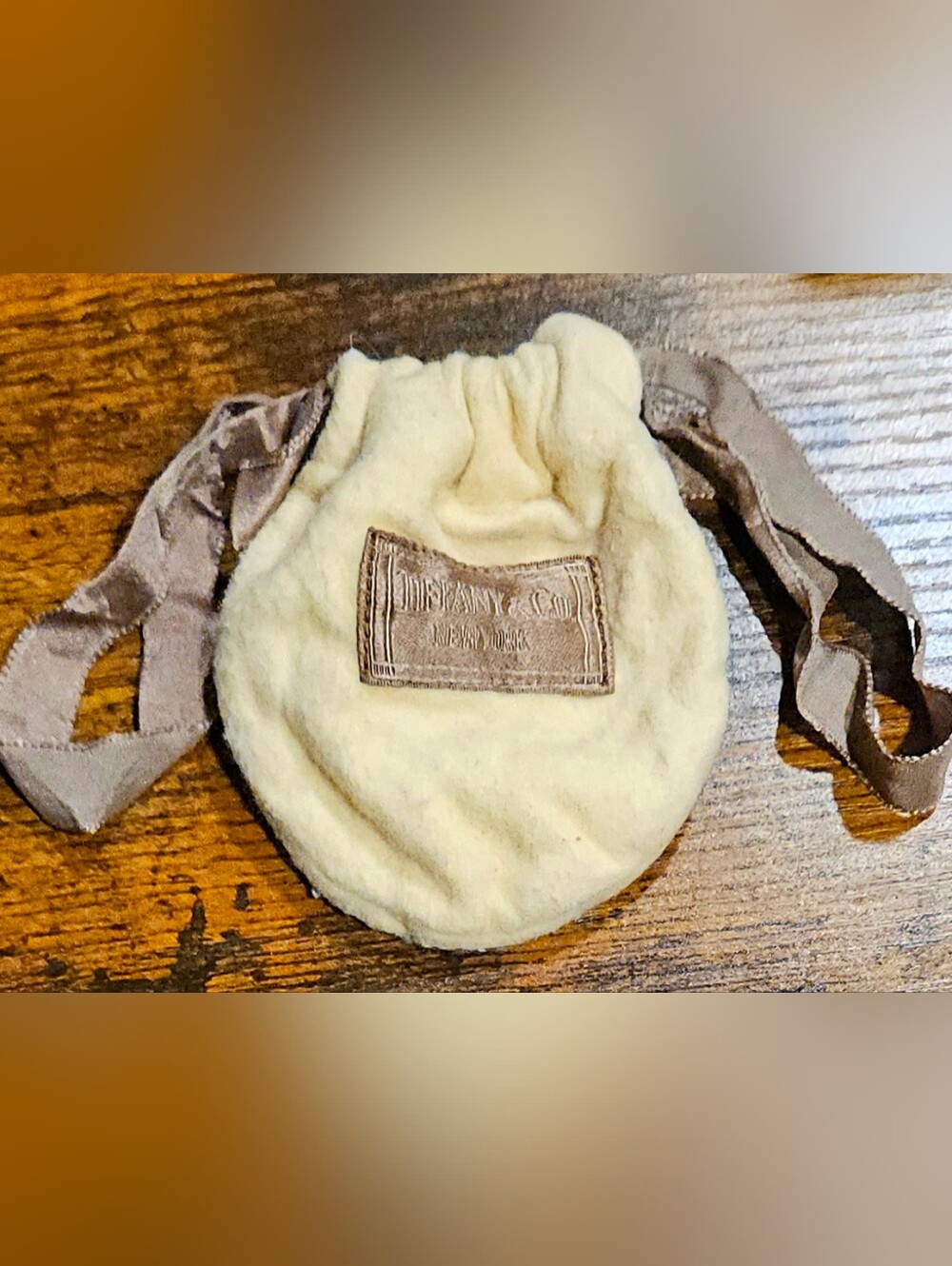 RARE Vintage Tiffany & Co Yellow Felt Dust Bag Elsa Peretti Jewelry Pouch